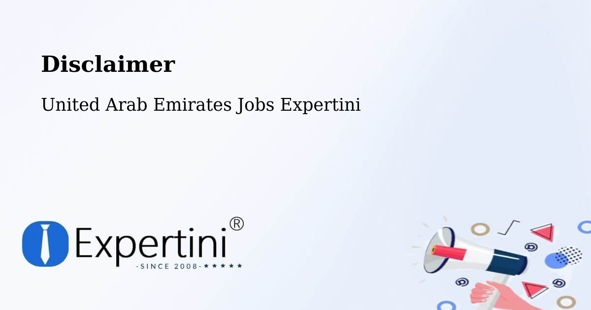 Disclaimer – Zayed City - United Arab Emirates Jobs Expertini